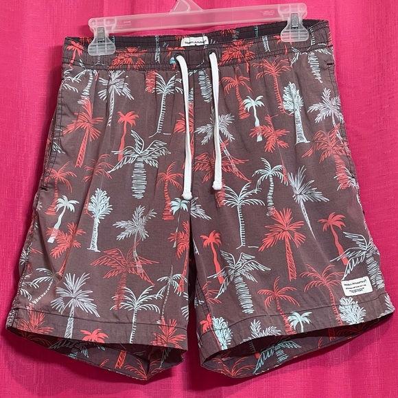 MODERN AMUSEMENT PALM TREE SWIM TRUNKS SIZE S - Picture 2 of 9